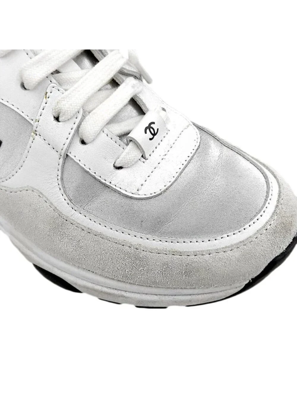 Chanel CC Logo Sneakers White